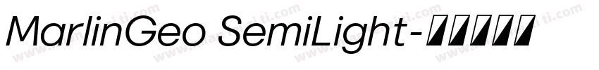 MarlinGeo SemiLight字体转换